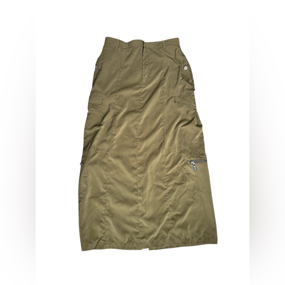 Vintage Quizz New York Army Brown/Green Cargo Maxi Skirt size 9/10